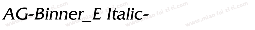 AG-Binner_E Italic字体转换